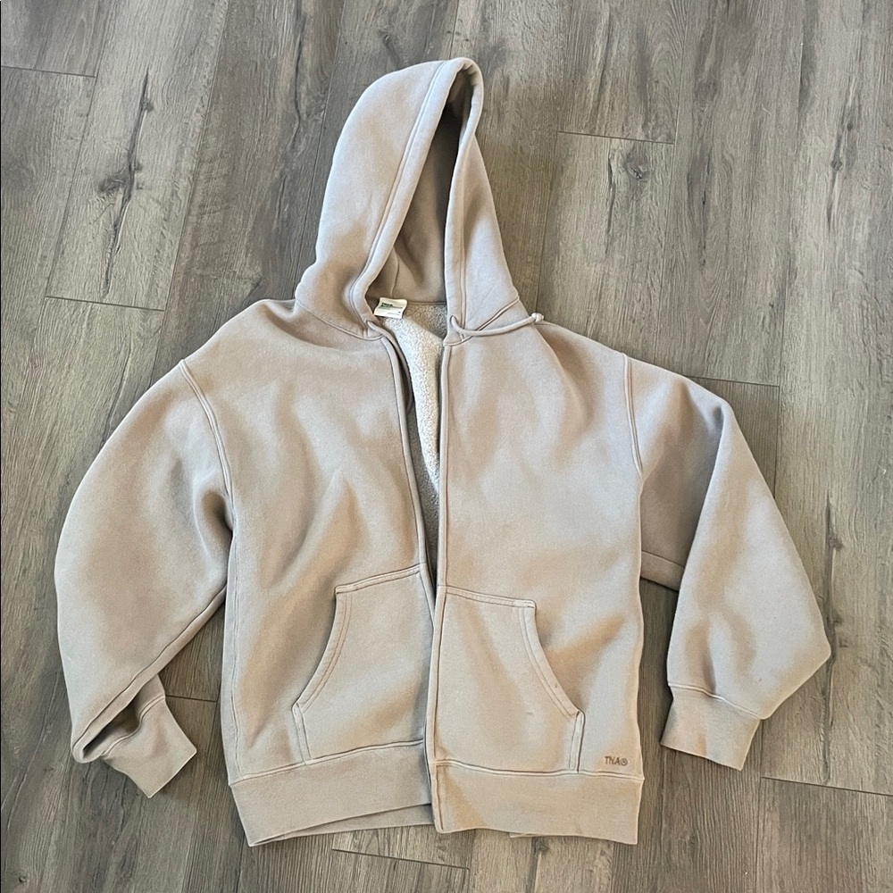 TNA Beige Sweatfleece Hoodie